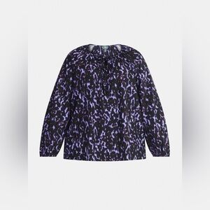 Terra & Sky Women's Plus Size Tie Front Blouse with Long Sleeves, Sizes 0X-3X